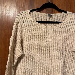 JCPenney Cream Brown Sweater - Size XL